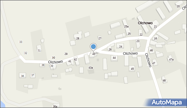 Olchowo, Olchowo, 43, mapa Olchowo