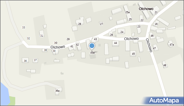 Olchowo, Olchowo, 43a, mapa Olchowo