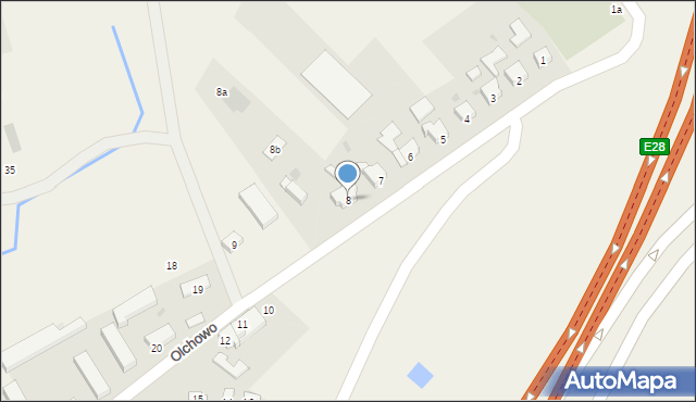 Olchowo, Olchowo, 8, mapa Olchowo