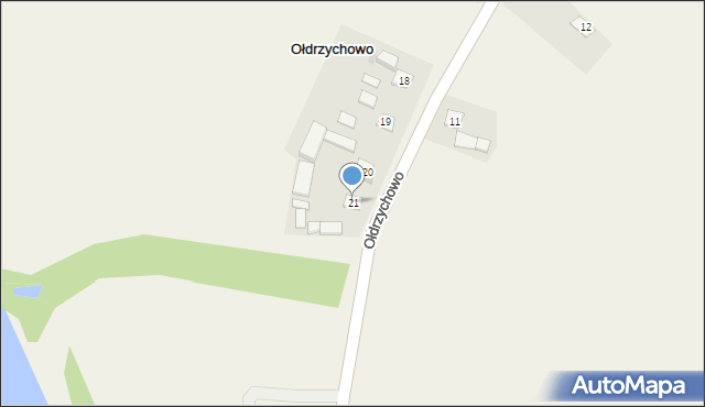 Ołdrzychowo, Ołdrzychowo, 21, mapa Ołdrzychowo