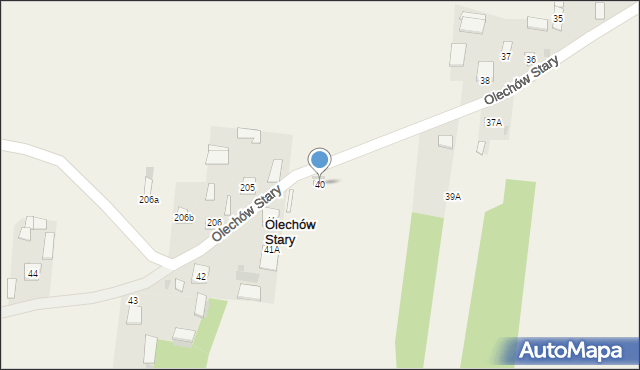 Olechów Stary, Olechów Stary, 40, mapa Olechów Stary