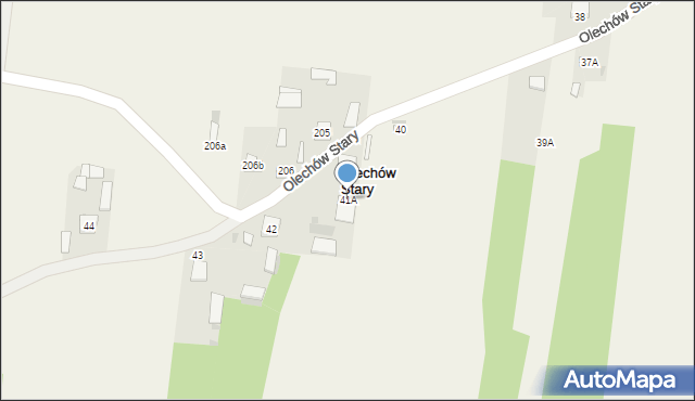 Olechów Stary, Olechów Stary, 41A, mapa Olechów Stary