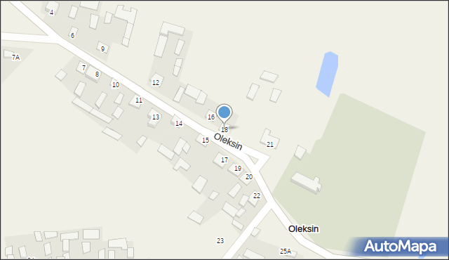 Oleksin, Oleksin, 18, mapa Oleksin