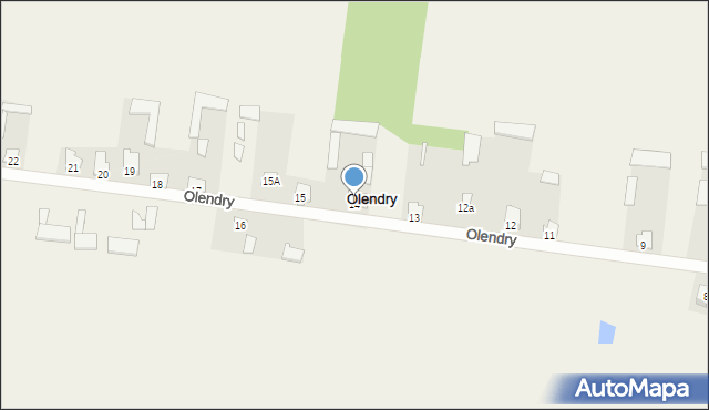 Olendry, Olendry, 14, mapa Olendry