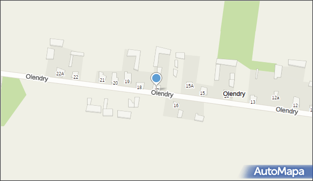 Olendry, Olendry, 17, mapa Olendry