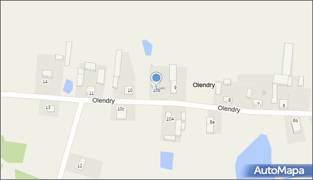 Olendry, Olendry, 10b, mapa Olendry