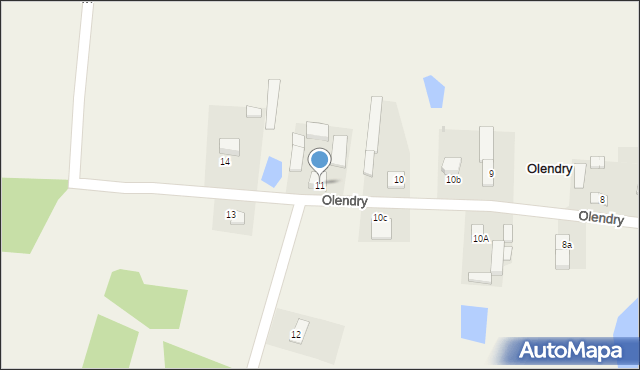 Olendry, Olendry, 11, mapa Olendry