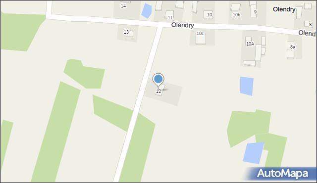 Olendry, Olendry, 12, mapa Olendry