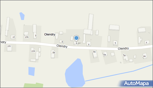 Olendry, Olendry, 7, mapa Olendry