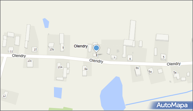 Olendry, Olendry, 8, mapa Olendry