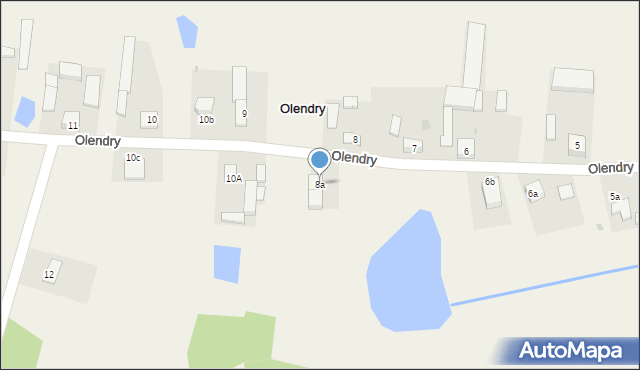 Olendry, Olendry, 8a, mapa Olendry