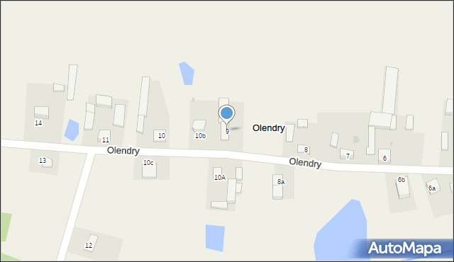 Olendry, Olendry, 9, mapa Olendry