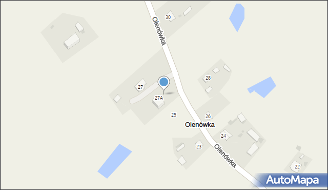 Olenówka, Olenówka, 27b, mapa Olenówka