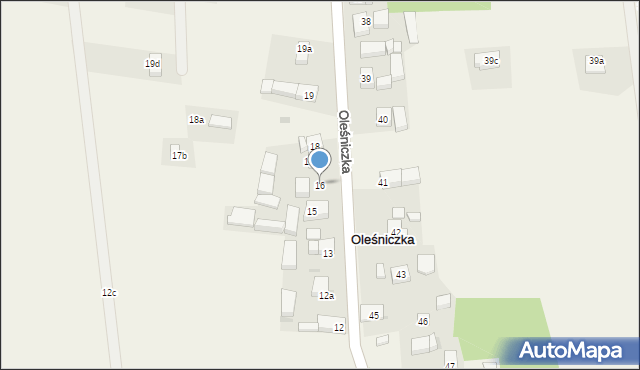 Oleśniczka, Oleśniczka, 16, mapa Oleśniczka