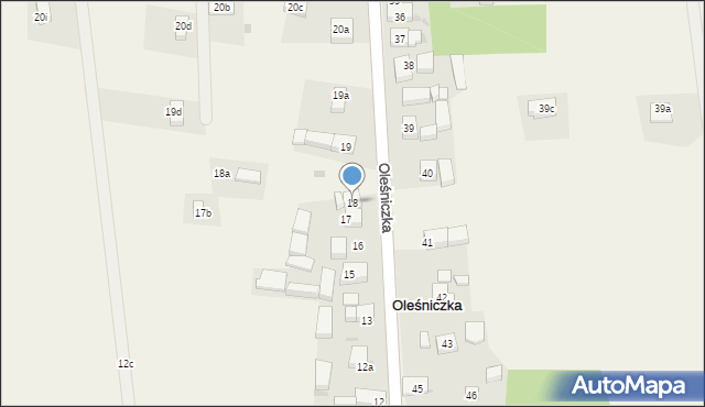 Oleśniczka, Oleśniczka, 18, mapa Oleśniczka