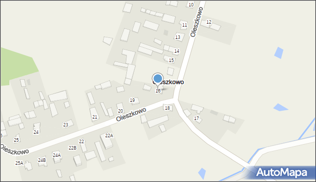 Oleszkowo, Oleszkowo, 16, mapa Oleszkowo