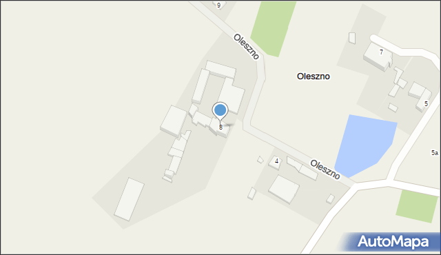 Oleszno, Oleszno, 8, mapa Oleszno