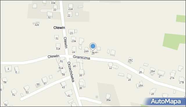 Olewin, Olewin, 25, mapa Olewin