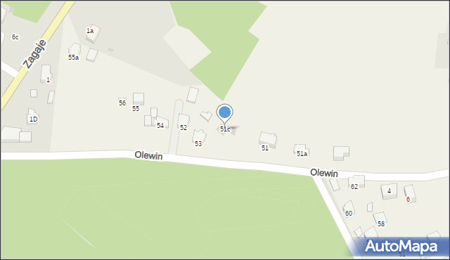 Olewin, Olewin, 51c, mapa Olewin