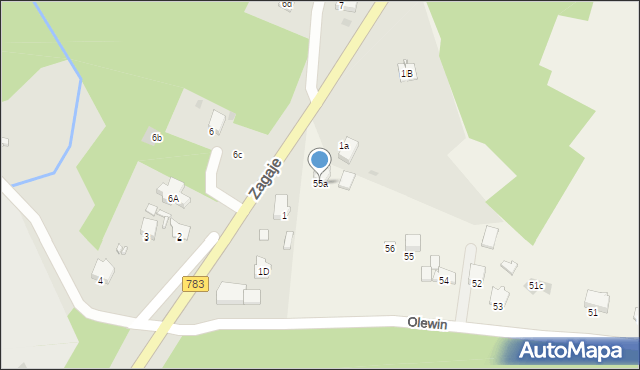 Olewin, Olewin, 55a, mapa Olewin