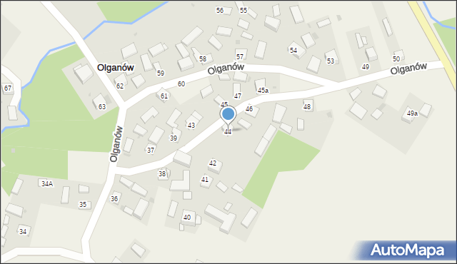 Olganów, Olganów, 44, mapa Olganów