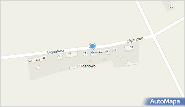 Olganowo, Olganowo, 30, mapa Olganowo