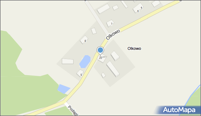 Olkowo, Olkowo, 10, mapa Olkowo