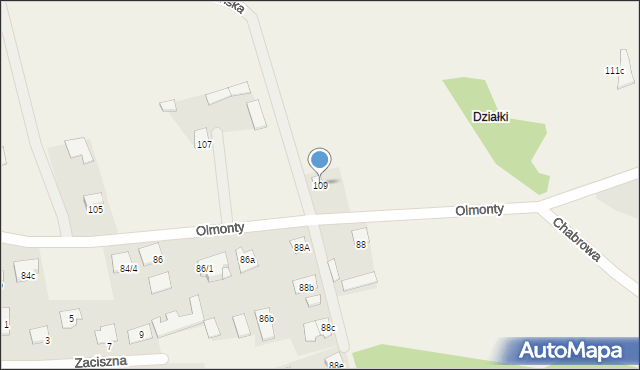 Olmonty, Olmonty, 109, mapa Olmonty