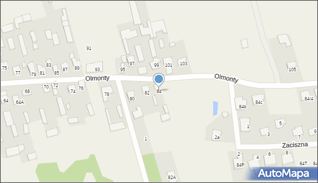 Olmonty, Olmonty, 84, mapa Olmonty