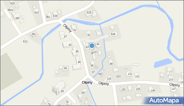 Ołpiny, Ołpiny, 18, mapa Ołpiny