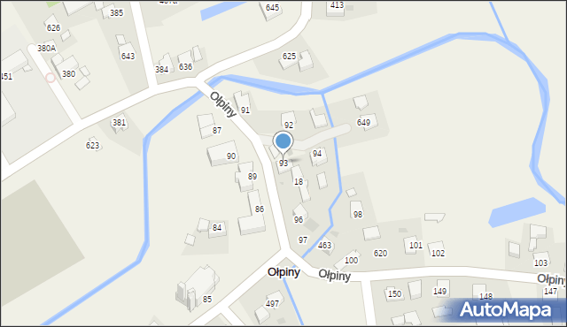 Ołpiny, Ołpiny, 93, mapa Ołpiny