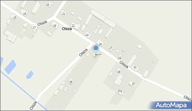 Olsza, Olsza, 25, mapa Olsza