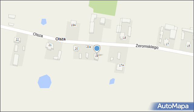 Olsza, Olsza, 19, mapa Olsza