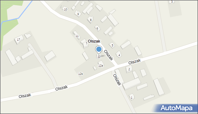 Olszak, Olszak, 12, mapa Olszak