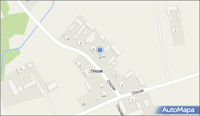 Olszak, Olszak, 6, mapa Olszak