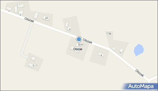 Olszak, Olszak, 5, mapa Olszak