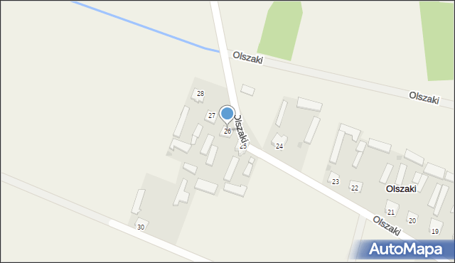 Olszaki, Olszaki, 26, mapa Olszaki