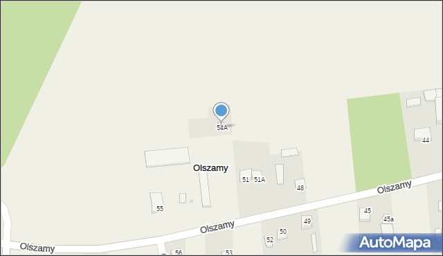 Olszamy, Olszamy, 54A, mapa Olszamy