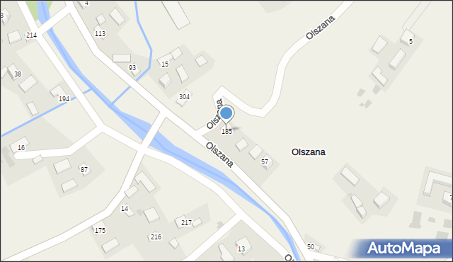 Olszana, Olszana, 185, mapa Olszana