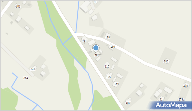 Olszana, Olszana, 58, mapa Olszana