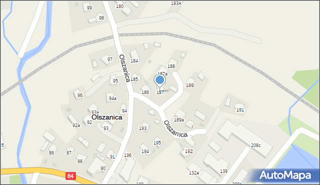 Olszanica, Olszanica, 187, mapa Olszanica