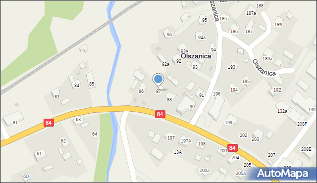 Olszanica, Olszanica, 87, mapa Olszanica