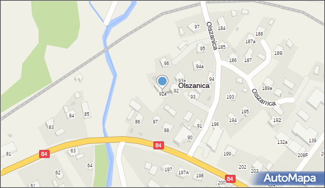 Olszanica, Olszanica, 92a, mapa Olszanica