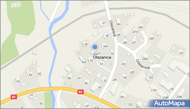 Olszanica, Olszanica, 93a, mapa Olszanica