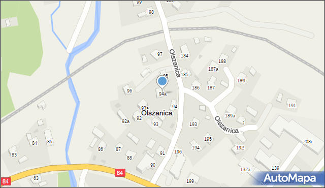 Olszanica, Olszanica, 94a, mapa Olszanica