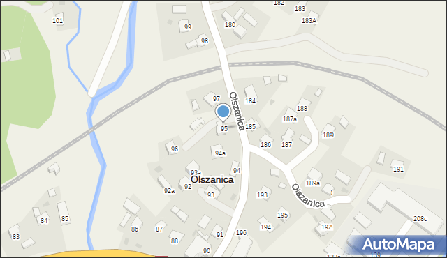 Olszanica, Olszanica, 95, mapa Olszanica