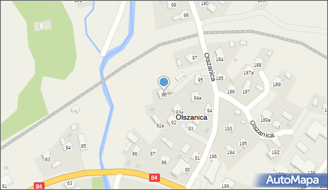 Olszanica, Olszanica, 96, mapa Olszanica