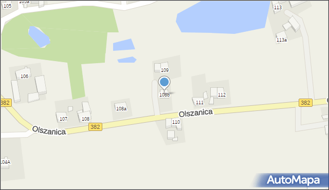 Olszanica, Olszanica, 108b, mapa Olszanica