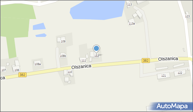 Olszanica, Olszanica, 112, mapa Olszanica