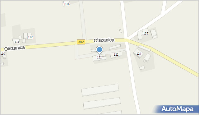 Olszanica, Olszanica, 121, mapa Olszanica